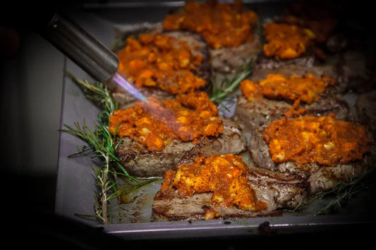 Rindersteak unter Walnusskruste
